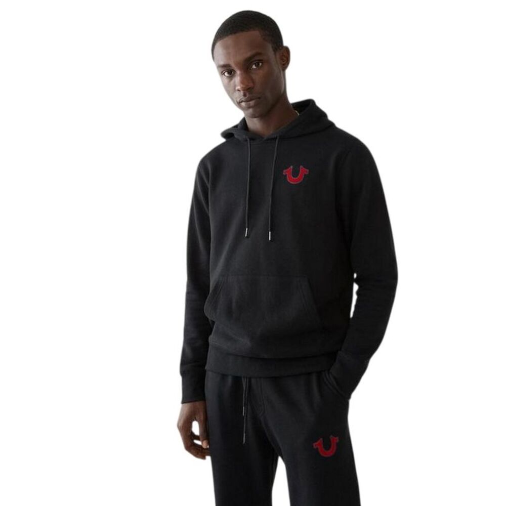 True Religion Mens Pullover Hoodie / Black